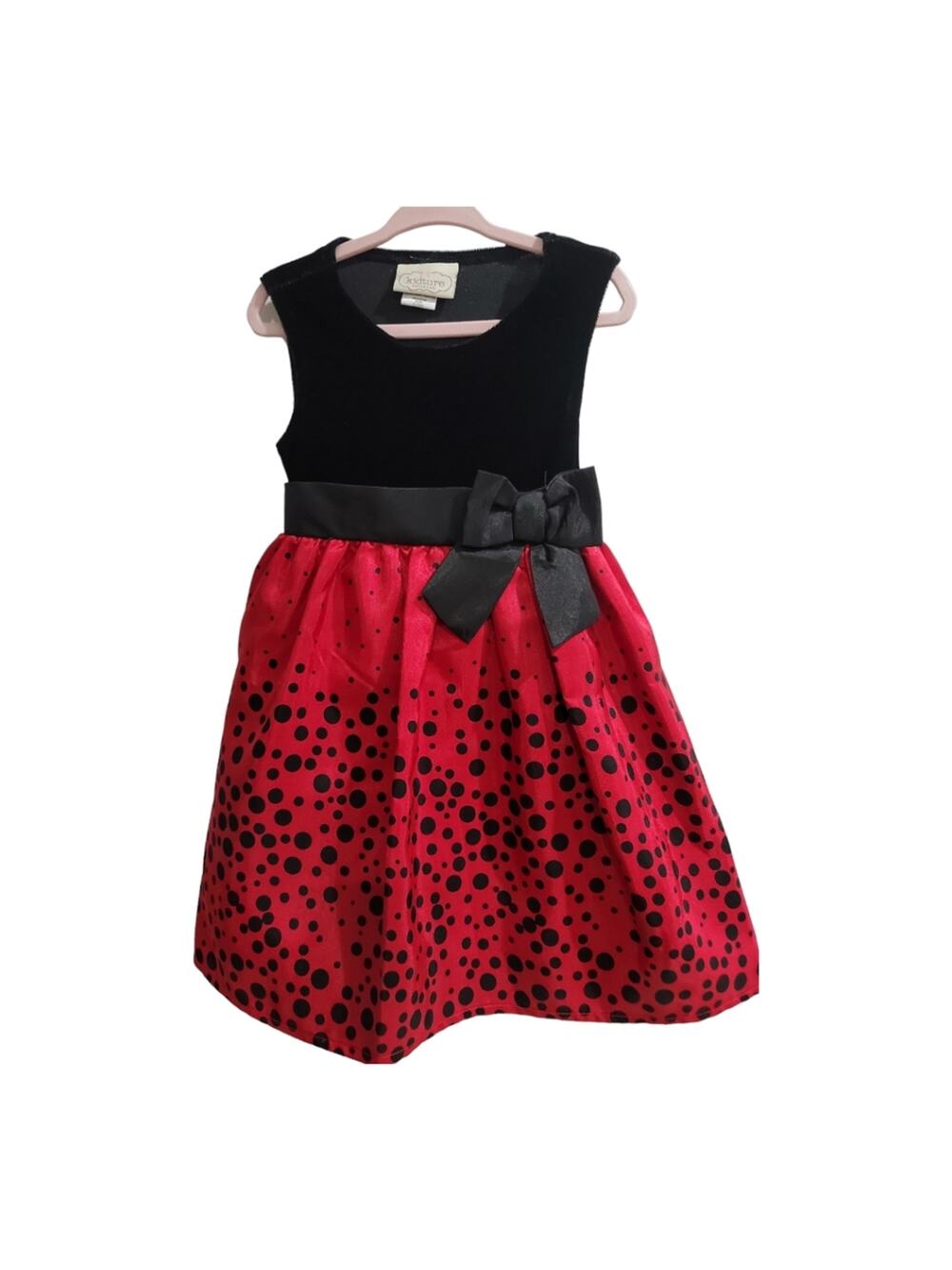 Red and Black Girls Formal Dress